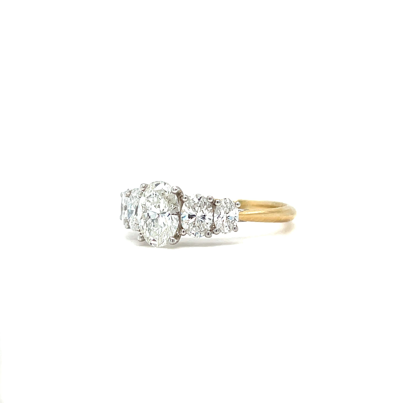 14 Carat Yellow Gold 5 Stone Diamond Ring